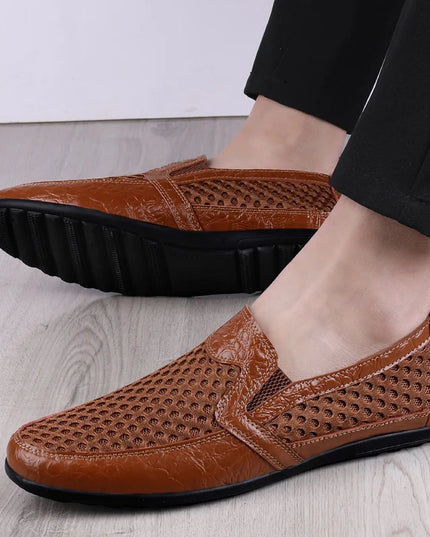 Men's Breathable Mesh Loafers – Lightweight, Non-Slip Outdoor Walking Shoes