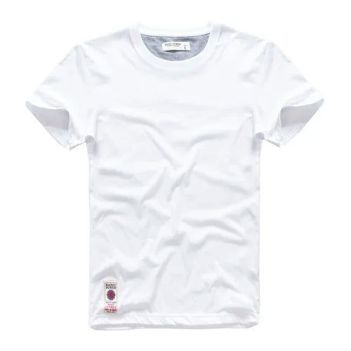 Men's Cotton Casual T-Shirt - Basic O-Neck Tee