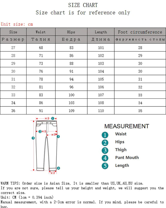Men's Skinny Jeans Retro Washed Slim Fit - Classic Style