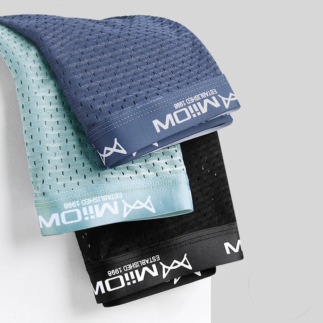 MiiOW Men's 3-Pack Mesh Boxer Briefs