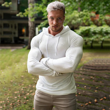 Men's Slim Fit Hooded Knit Sweater 