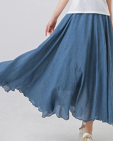 Elegant High-Waisted  Long Skirt for Women - Various Colors