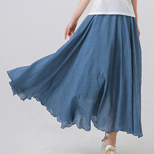 Elegant High-Waisted  Long Skirt for Women - Various Colors