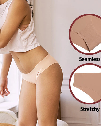 3-Pack Seamless Ice Silk T-Back Thongs for Women - Breathable Underwear