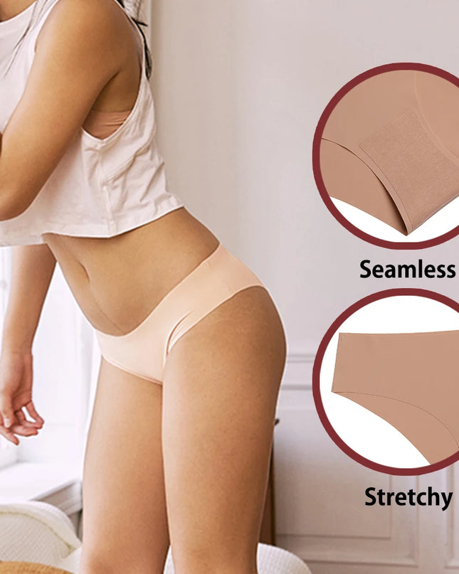 3-Pack Seamless Ice Silk T-Back Thongs for Women - Breathable Underwear