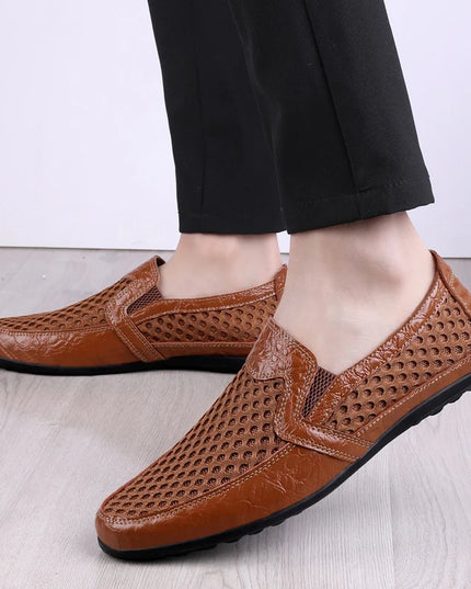 Men's Breathable Mesh Loafers – Lightweight, Non-Slip Outdoor Walking Shoes