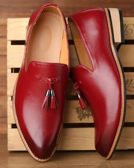 Premium Men's Faux Leather Slip On Shoes - Various Colors