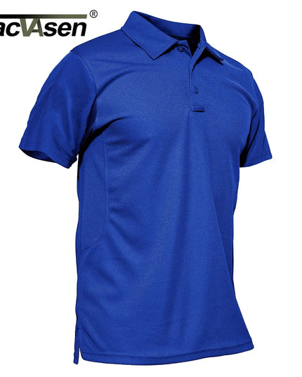 Vibrant Men's Short Sleeve Polo T-Shirt - Quick Dry Fashion Tee