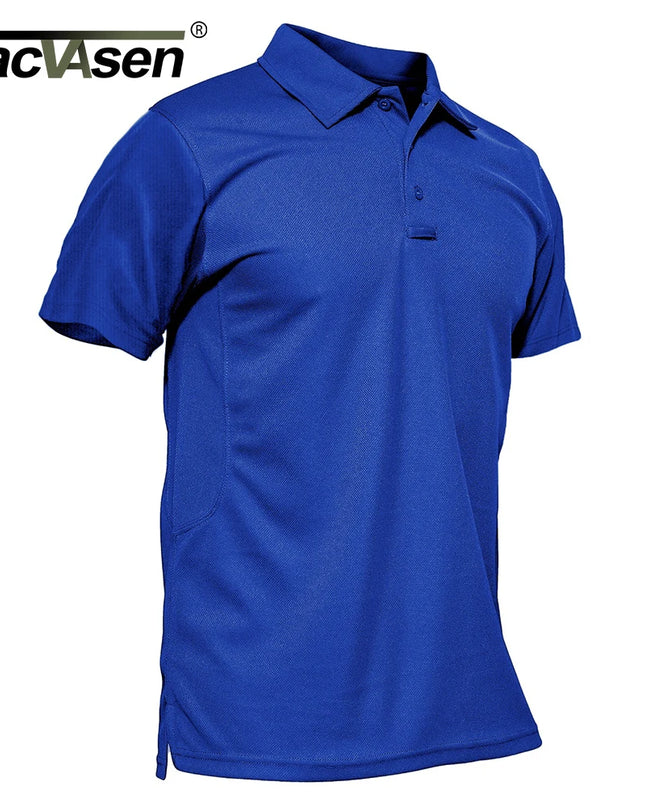 Vibrant Men's Short Sleeve Polo T-Shirt - Quick Dry Fashion Tee