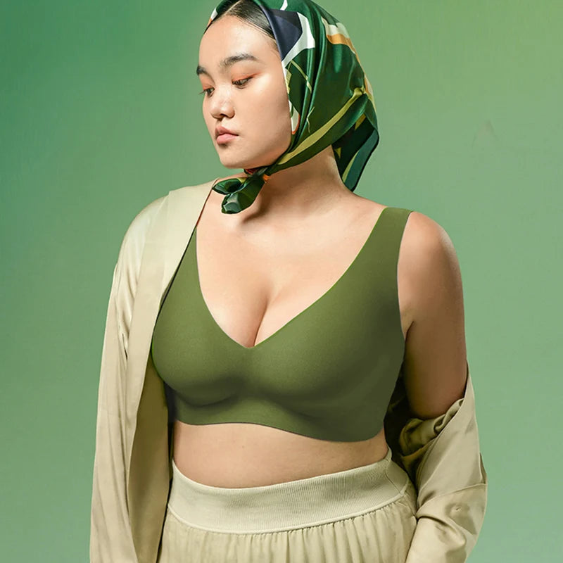 2-Pack Women’s Plus Size Seamless Wireless Bra