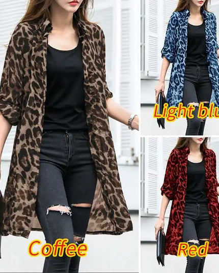 Zanzea Women's Casual Leopard Print Cardigan - Various Colors