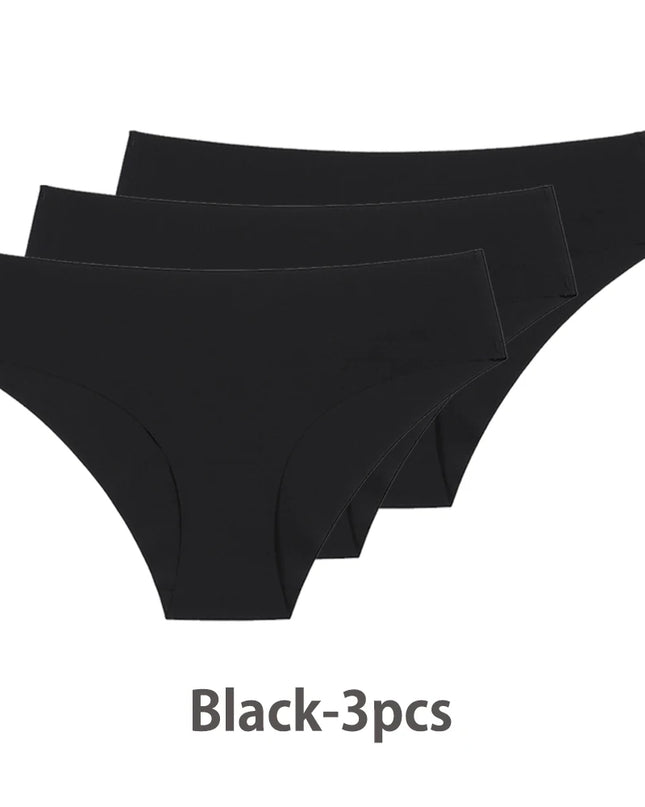 3-Pack Seamless Ice Silk T-Back Thongs for Women - Breathable Underwear
