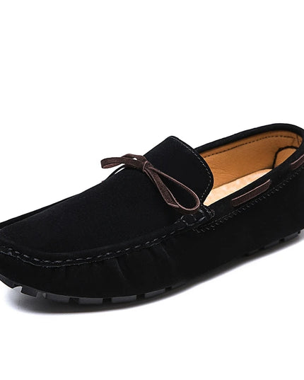 Men's Leather Loafers - Slip-On Flats, Lightweight Casual Shoes