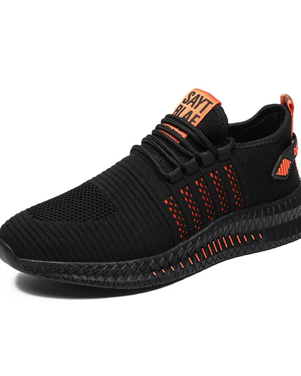 Men’s Breathable Mesh Casual Sneakers – Lightweight Lace-up Athletic Shoes