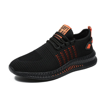 Men’s Breathable Mesh Casual Sneakers – Lightweight Lace-up Athletic Shoes
