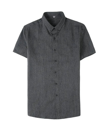 Men's Short Sleeve Slim Fit Striped Shirt