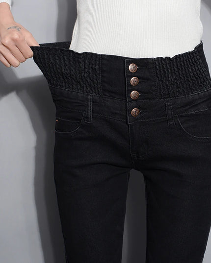 Women's High Waist Skinny Denim Jeans - High Elastic & Stretchy Fit for Women
