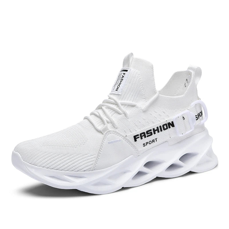 Men's Lightweight Fluorescent Running Sneakers - Breathable, Comfortable, Non-Slip-Various Colors