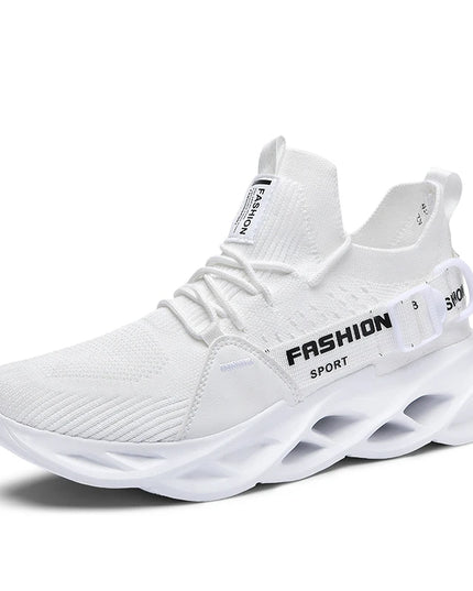 Men's Lightweight Fluorescent Running Sneakers - Breathable, Comfortable, Non-Slip