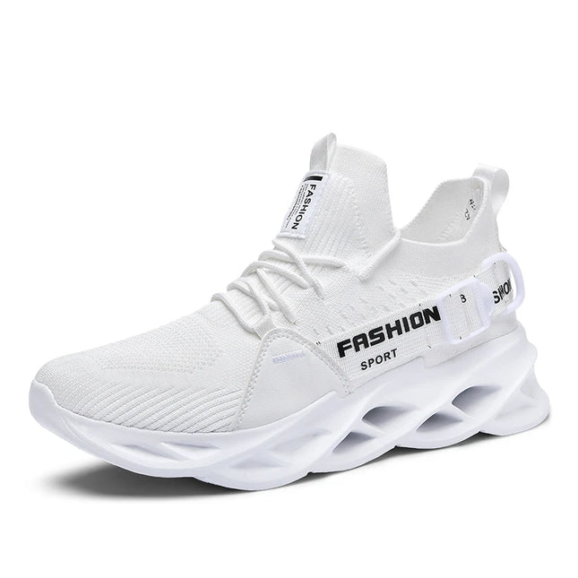 Men's Lightweight Fluorescent Running Sneakers - Breathable, Comfortable, Non-Slip
