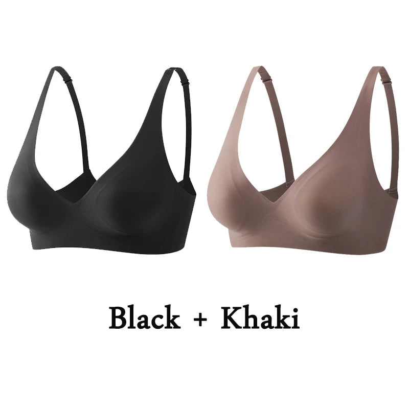 2-Pack Women’s Plus Size Seamless Wireless Bra