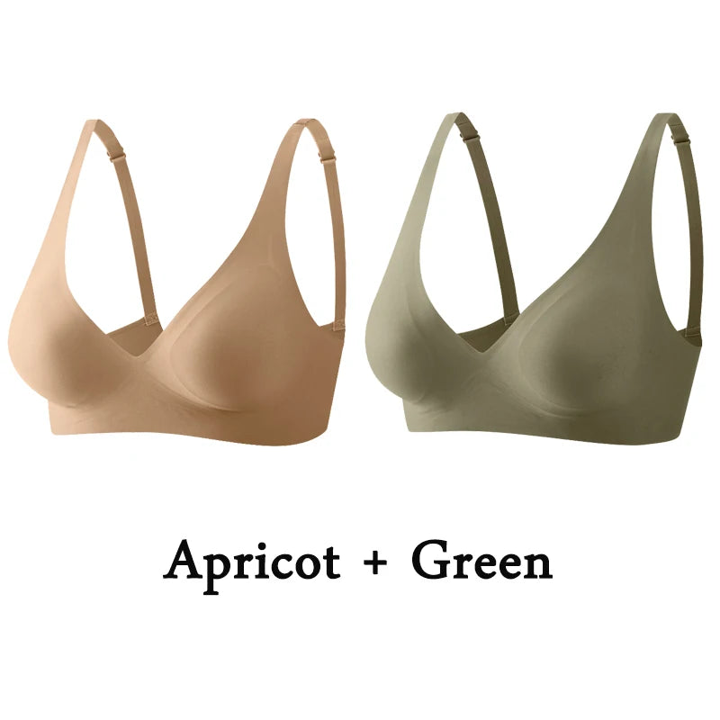 2-Pack Women’s Plus Size Seamless Wireless Bra