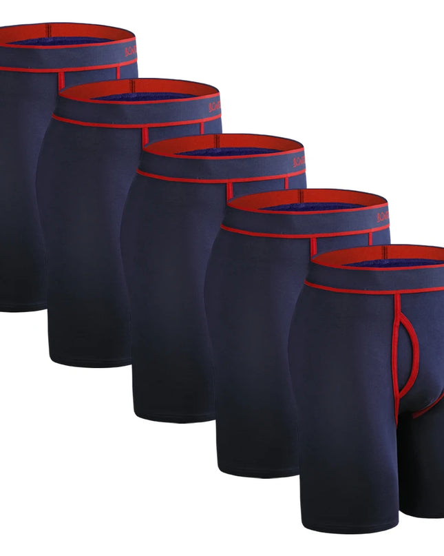 5 Pack Men's Cotton Boxer Shorts – Comfortable Breathable Men's Underwear Set