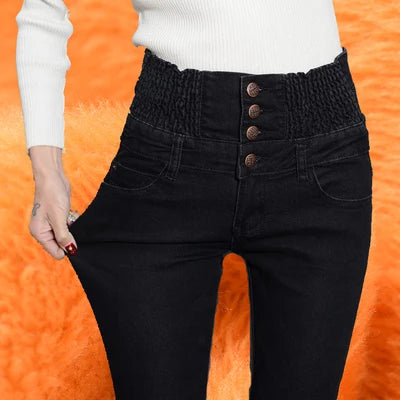 Women's High Waist Skinny Denim Jeans - High Elastic & Stretchy Fit for Women