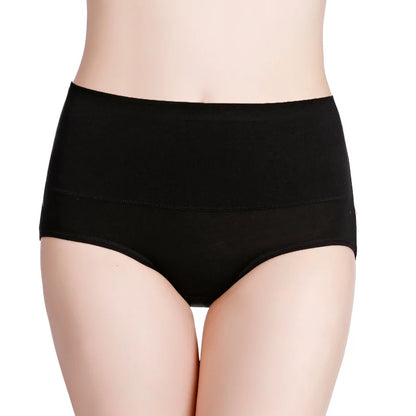 3-Pack Women's Plus Size High-Waist Cotton Breathable Briefs