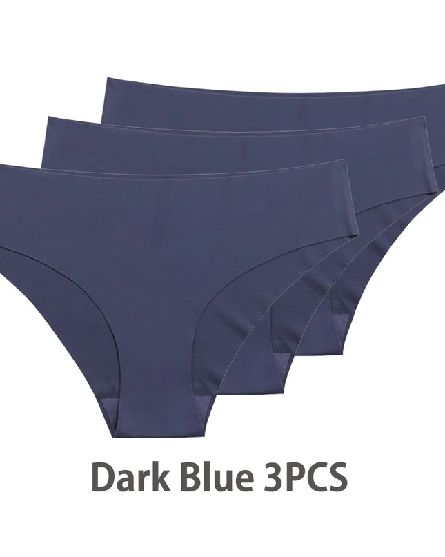 3-Pack Seamless Ice Silk T-Back Thongs for Women - Breathable Underwear