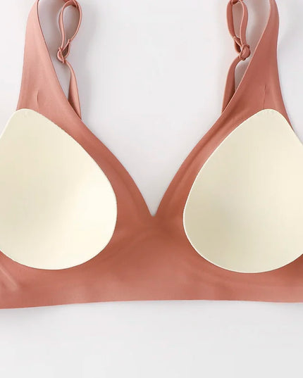 FINETOO Women's Soft Wireless Deep V Padded Bra