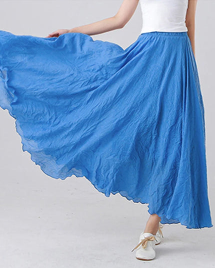 Elegant High-Waisted  Long Skirt for Women - Various Colors