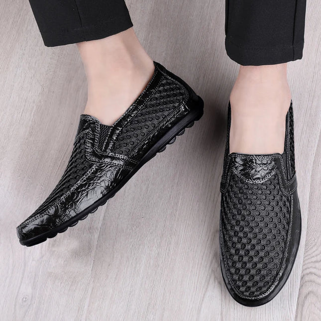 Men's Breathable Mesh Loafers – Lightweight, Non-Slip Outdoor Walking Shoes