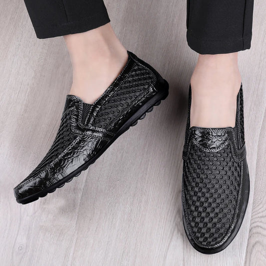 Men's Breathable Mesh Loafers – Lightweight, Non-Slip Outdoor Walking Shoes