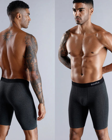 3-Pack Men’s Cotton Boxer Shorts – Long Fit