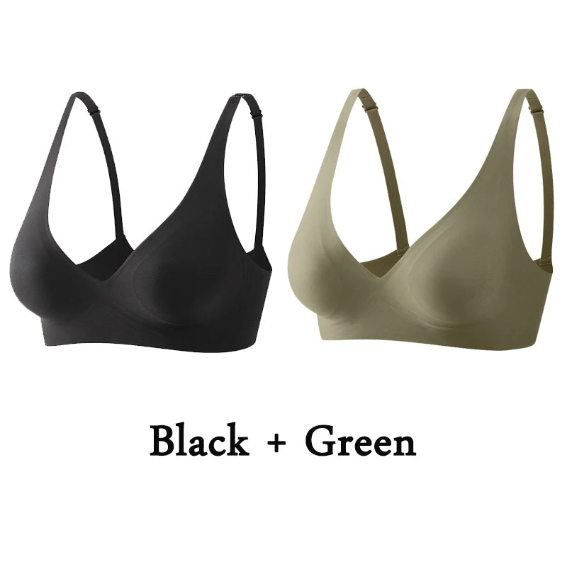 2-Pack Women’s Plus Size Seamless Wireless Bra