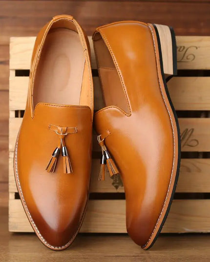 Premium Men's Faux Leather Slip On Shoes - Various Colors