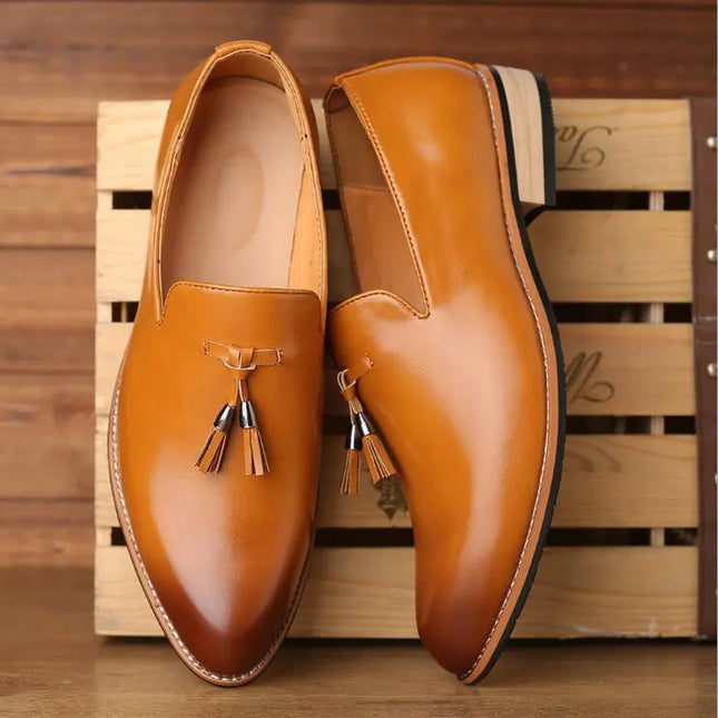 Premium Men's Faux Leather Slip On Shoes - Various Colors