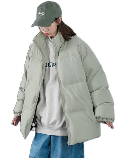Unisex Thickened Parka Jacket with Stand Collar - Various Colors