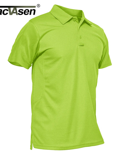 Vibrant Men's Short Sleeve Polo T-Shirt - Quick Dry Fashion Tee