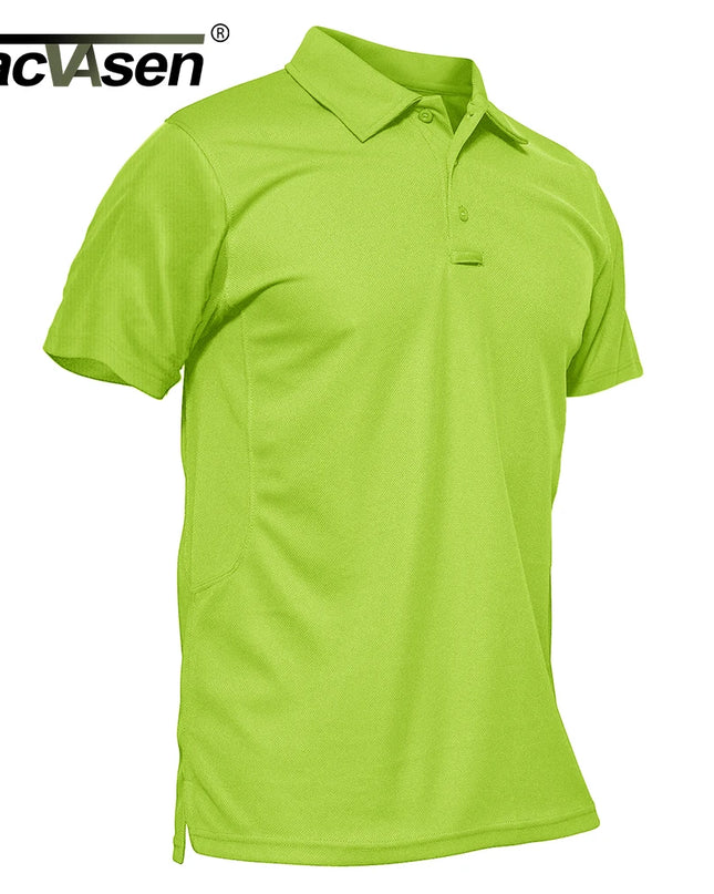 Vibrant Men's Short Sleeve Polo T-Shirt - Quick Dry Fashion Tee