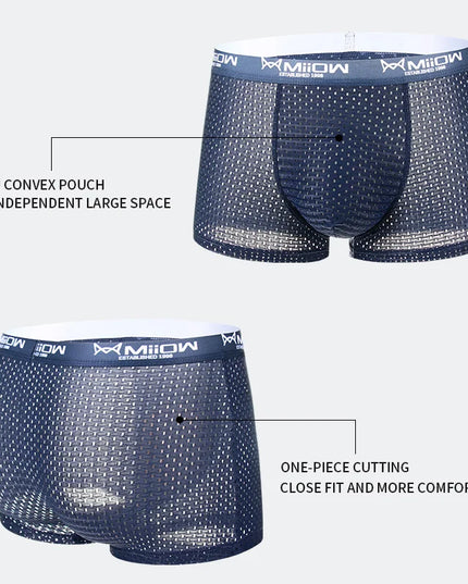 MiiOW Men's 3-Pack Mesh Boxer Briefs