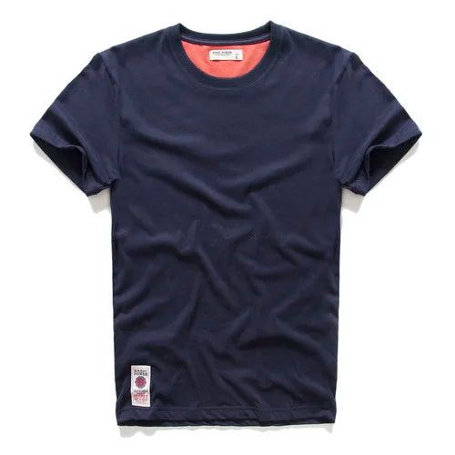 Men's Cotton Casual T-Shirt - Basic O-Neck Tee