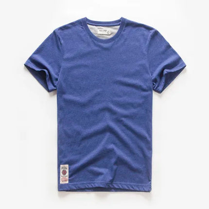 Men's Cotton Casual T-Shirt - Basic O-Neck Tee