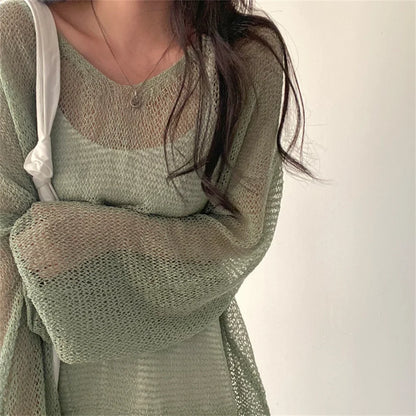 Women's Hollow-Out Casual Sweater