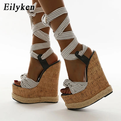 Eilyken Women's High Heel Ankle Strap Shoes