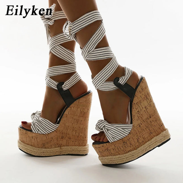 Eilyken Women's High Heel Ankle Strap Shoes