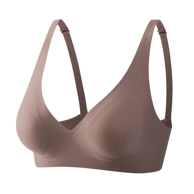 FINETOO Women's Soft Wireless Deep V Padded Bra