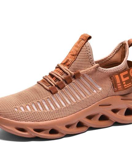 Men's Lightweight Fluorescent Running Sneakers - Breathable, Comfortable, Non-Slip
