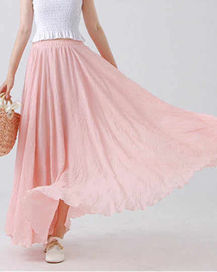 Elegant High-Waisted  Long Skirt for Women - Various Colors